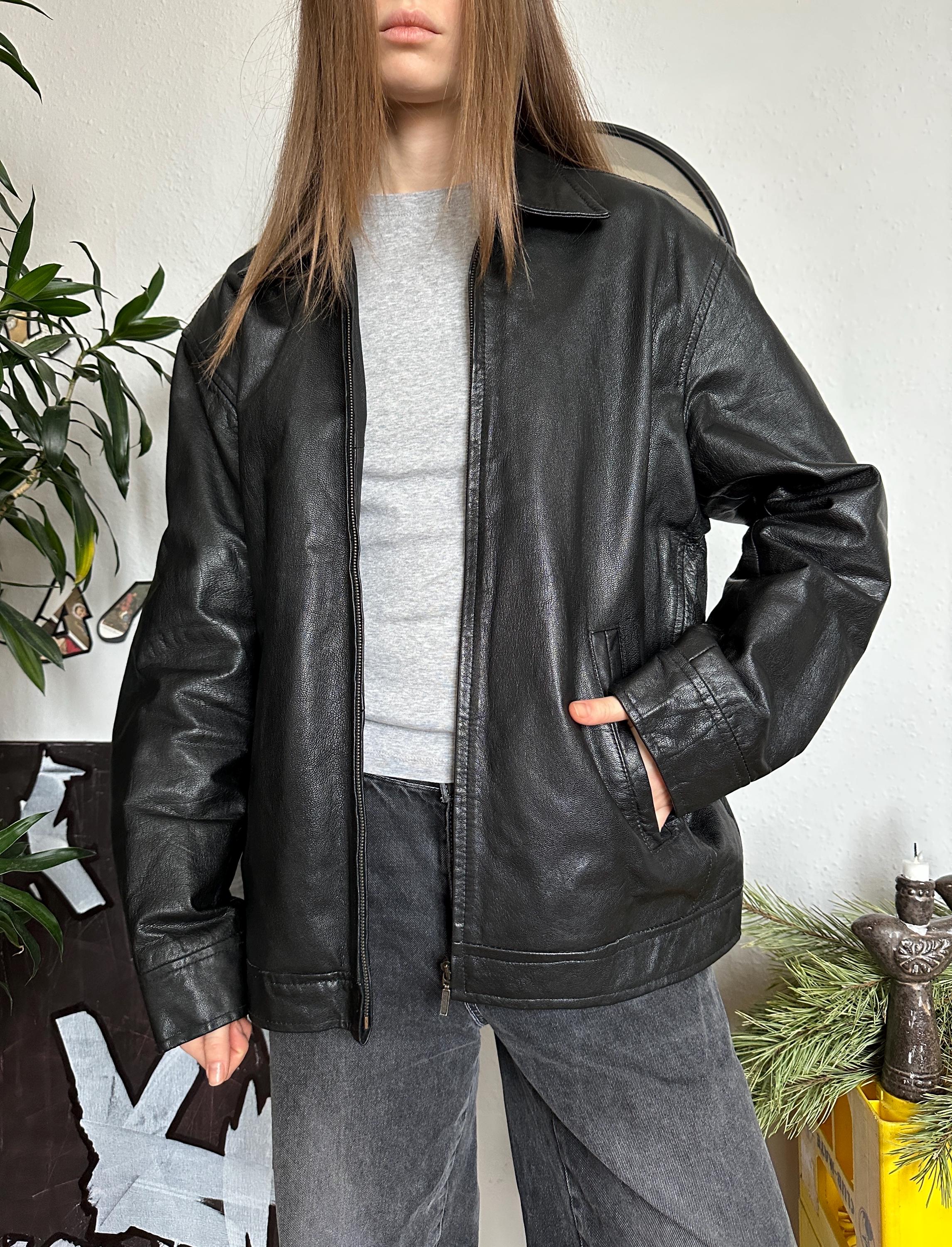 vintage archive leather jacket VINTAGE ARCHIVE BIKER MOTO 00s