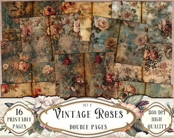 クリスマスジャンクジャーナルキット：ヴィンテージダブルページ