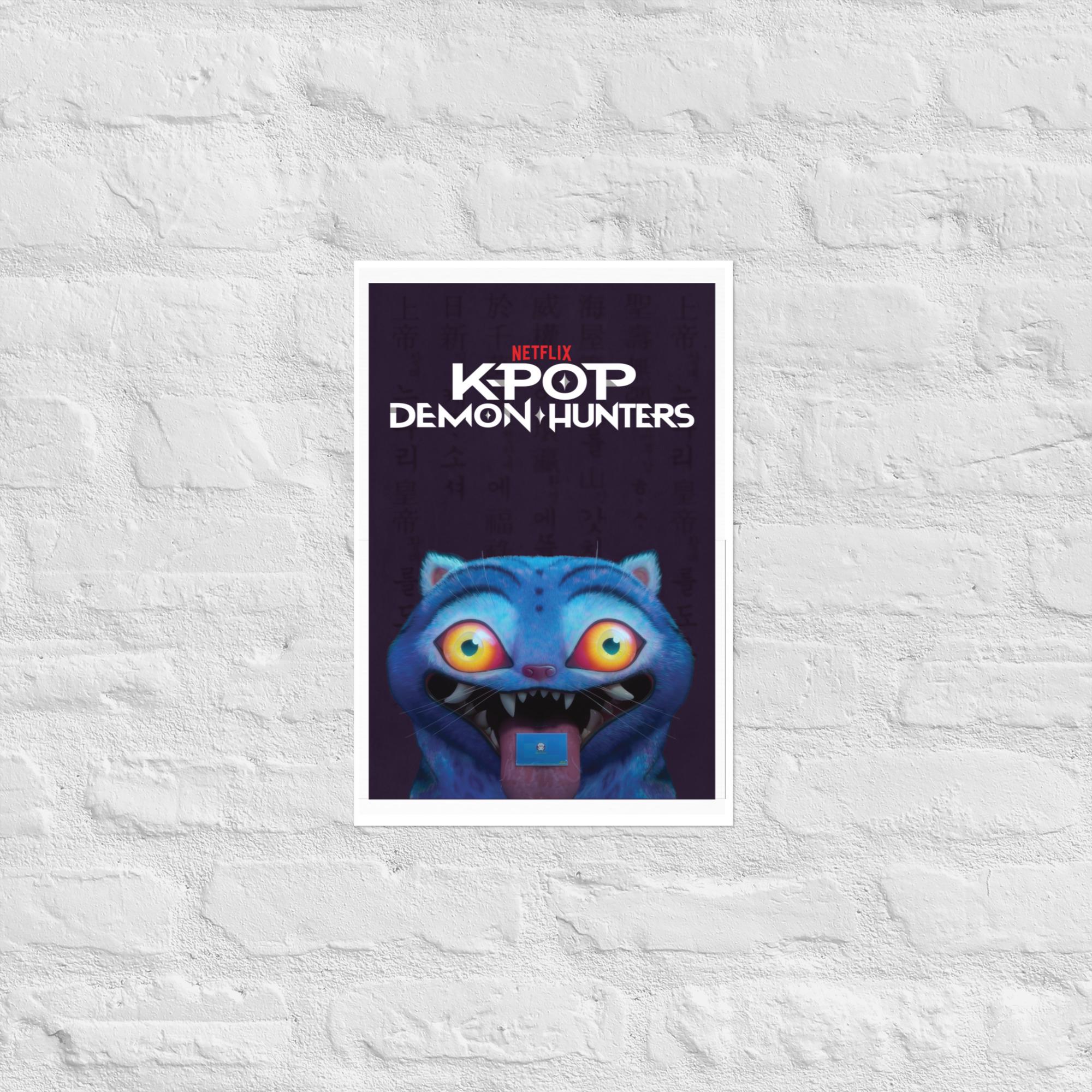 KPop デーモンハンターズ ダーピー タイガー デジタル ポスター 8x12