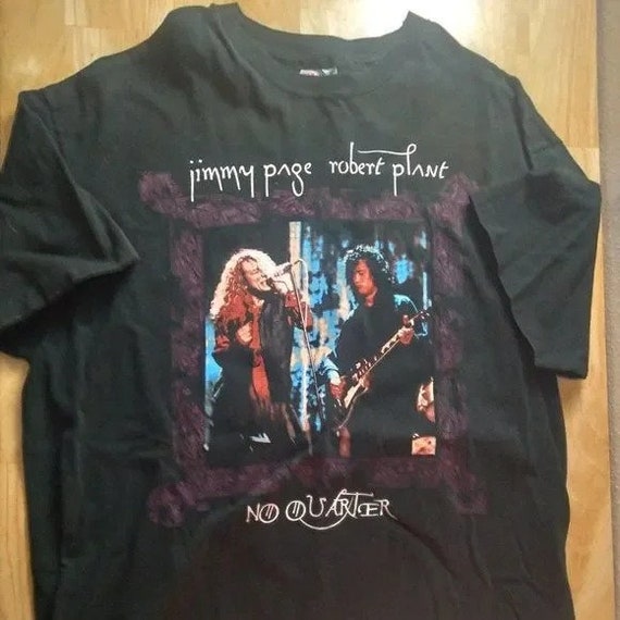Vintage Jimmy Page Robert Plant No Quarter 1995 World Tour T-shirt
