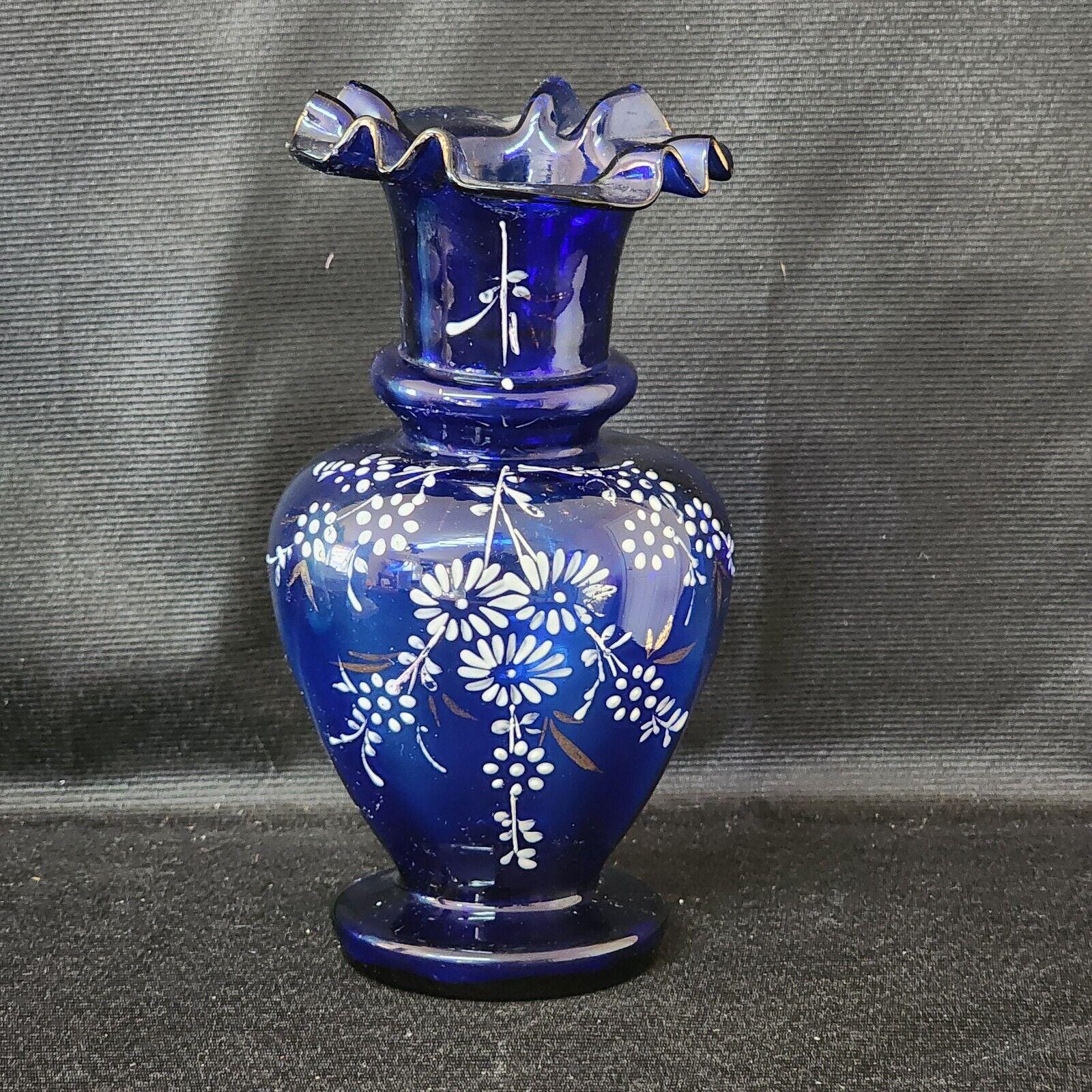 コバルトブルー ハンガリークリスタル 大型花瓶 花器 コバルトブルー