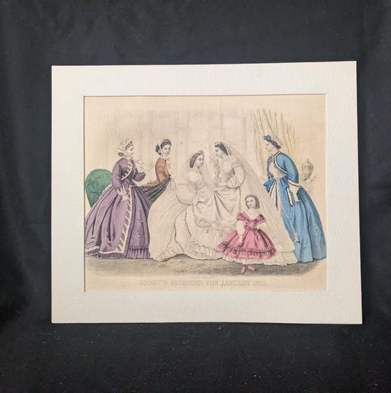 1865年銅版画◇フランス ファッション誌『ラ・モード・イリュストレ