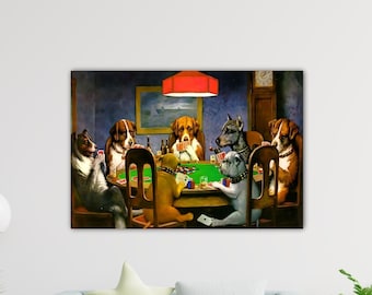 ポーカーをする犬たちの版画：カシアス・マーセラス・クーリッジ