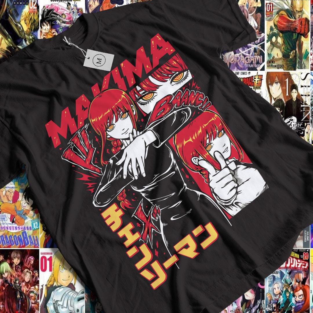 チェンソーマン マキマ Tシャツ XL チェーンソーマン アニメTシャツ