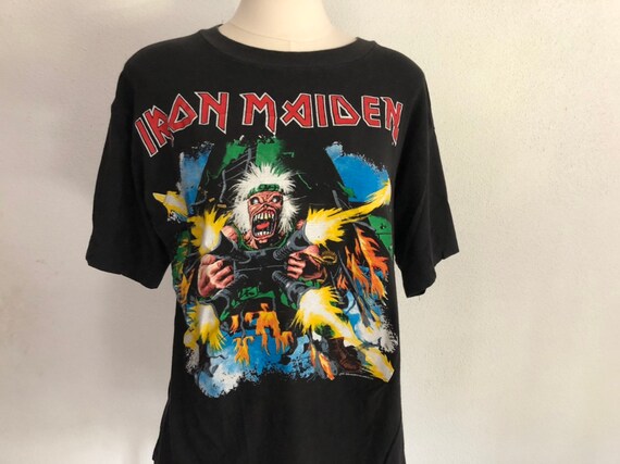 Vintage 1990 Iron Maiden Shoot That Fokker No Prayer on the Road