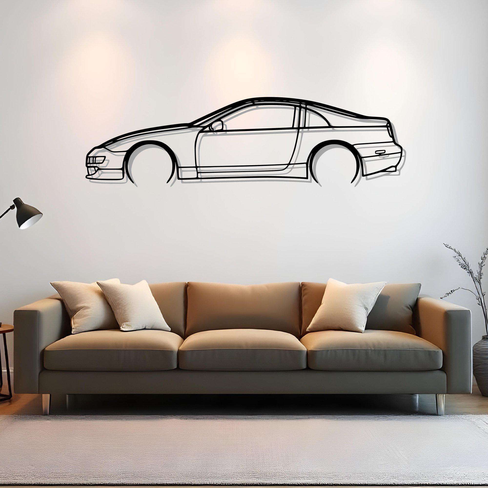 300ZX Detailed Bold Car Wall Art for Garage Decor, Automotive Gift