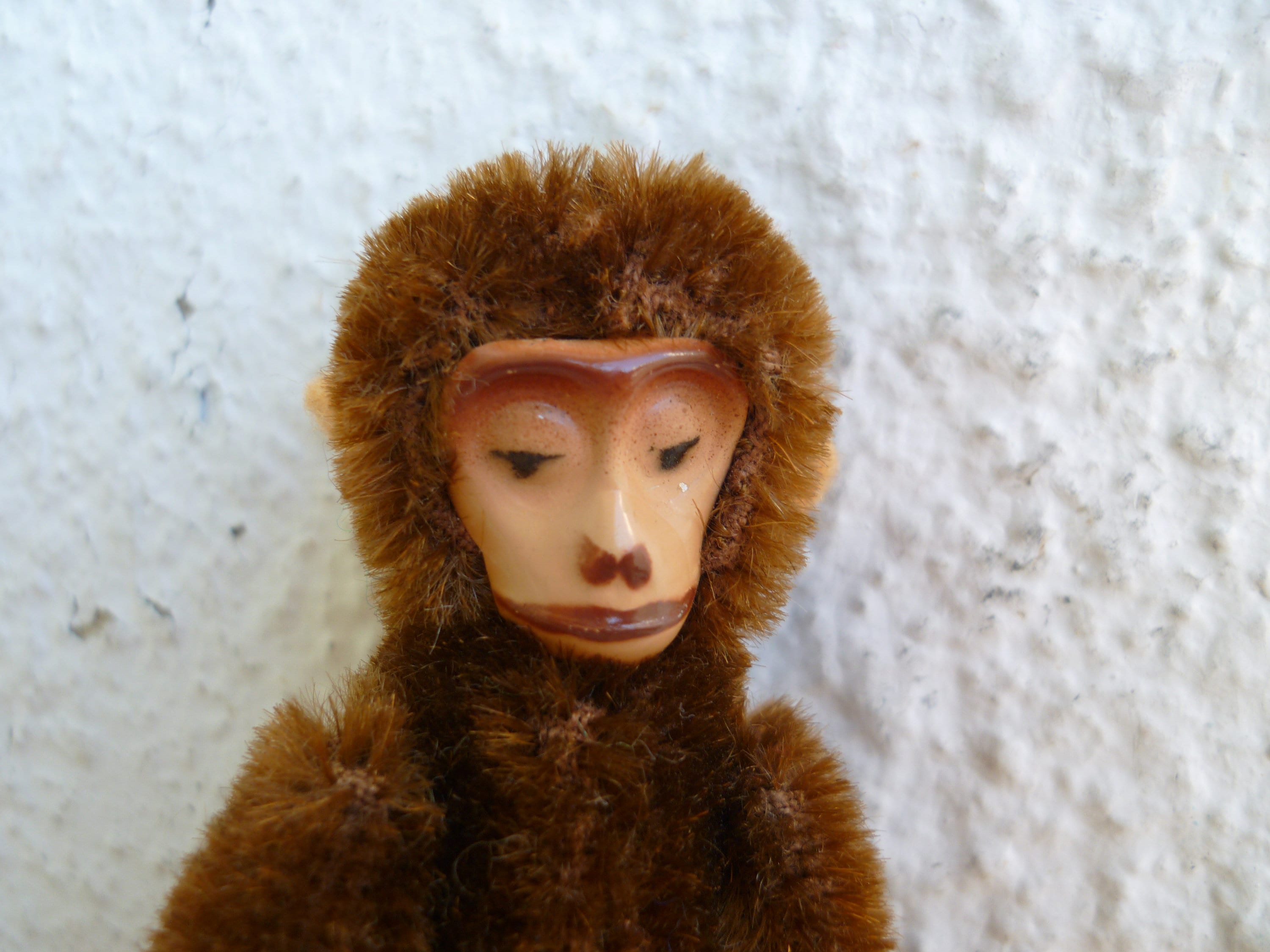 1930 年代のミニチュア、9 cm。シュコー社の猿、類人猿、ブリキの顔