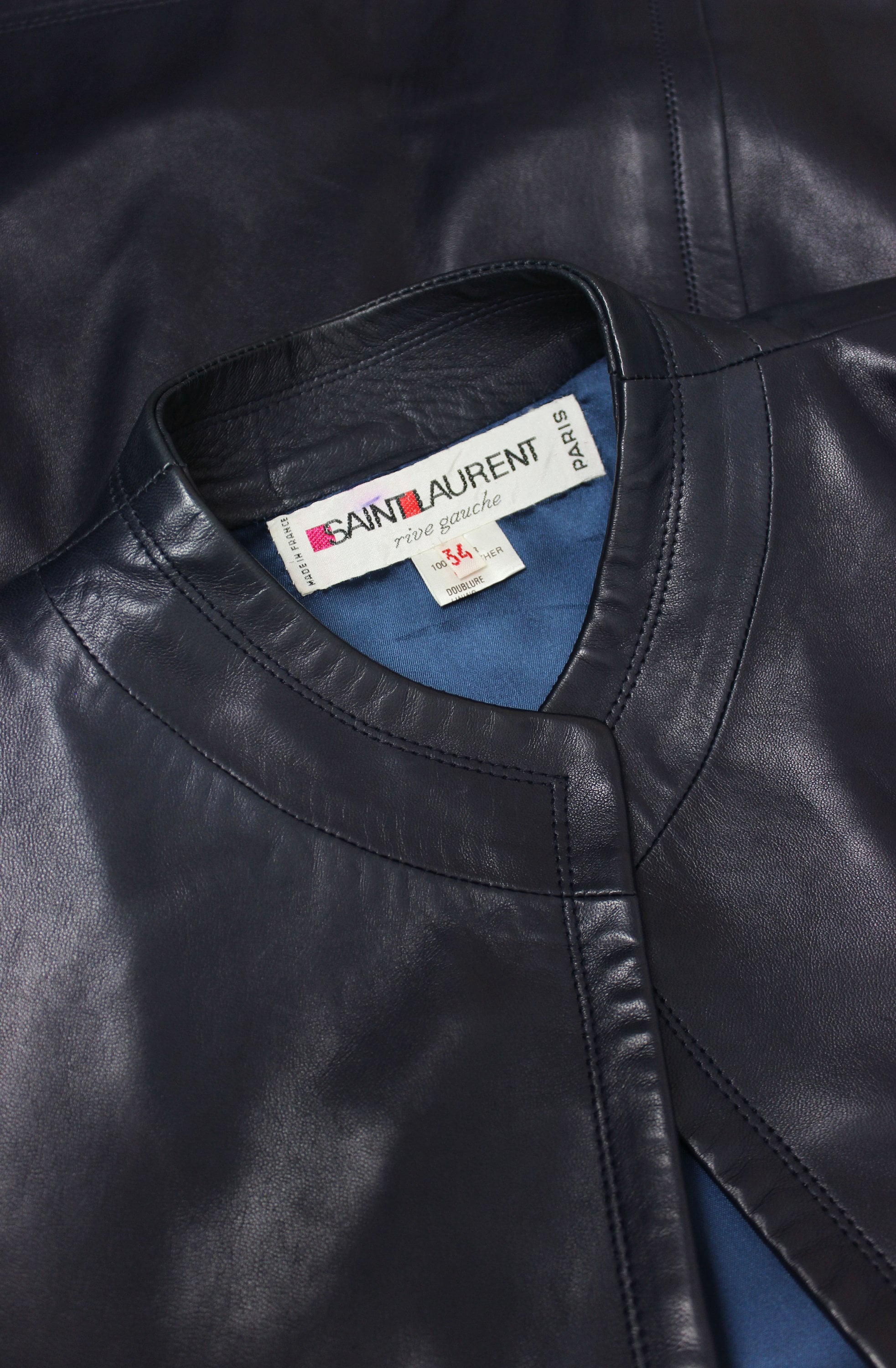 Vintage Yves Saint Laurent Leather Jacket / 1980s Leather Jacket