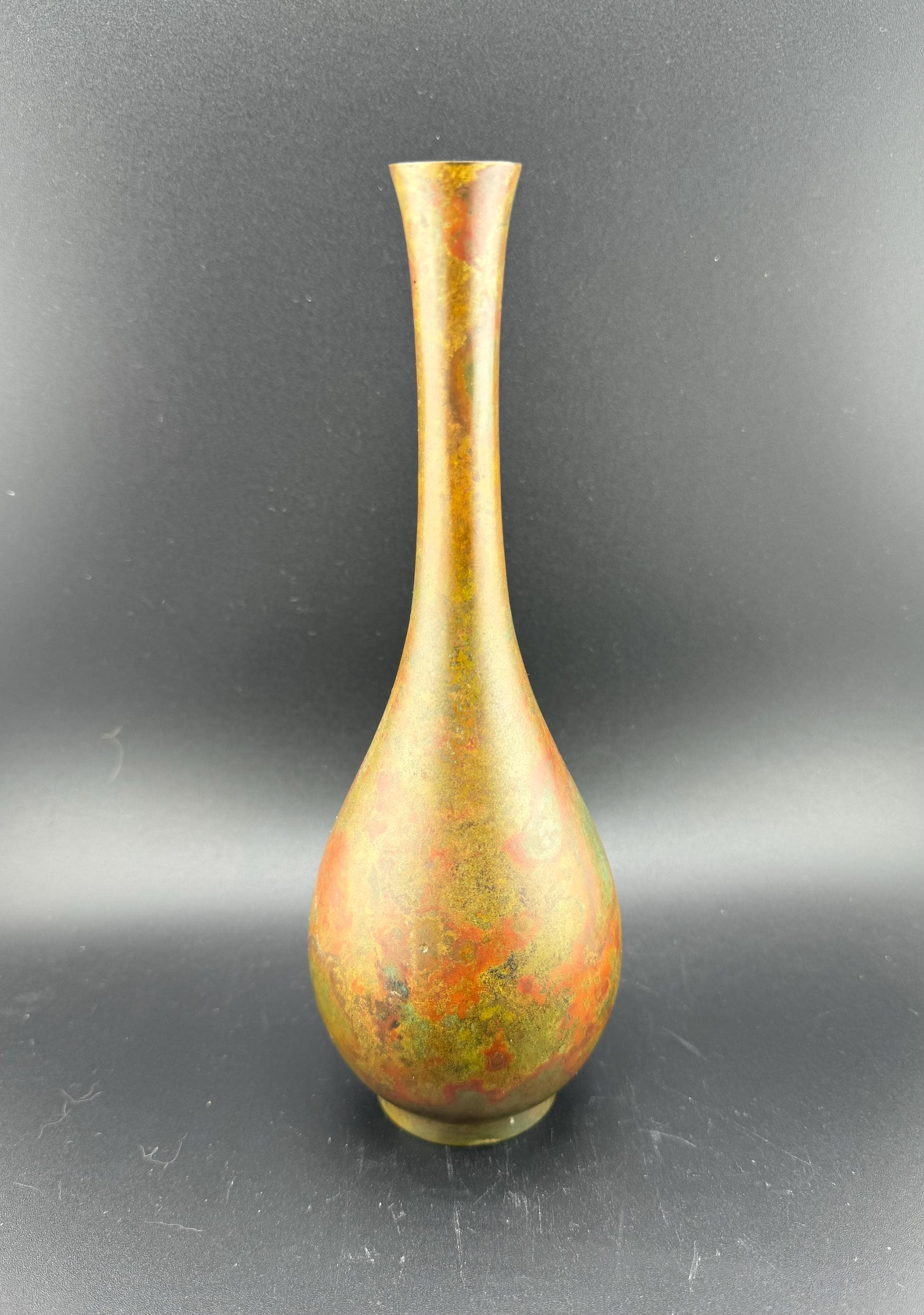 工芸品 Japanese Bronze Glazed Vase with Handles 工芸品 Japanese