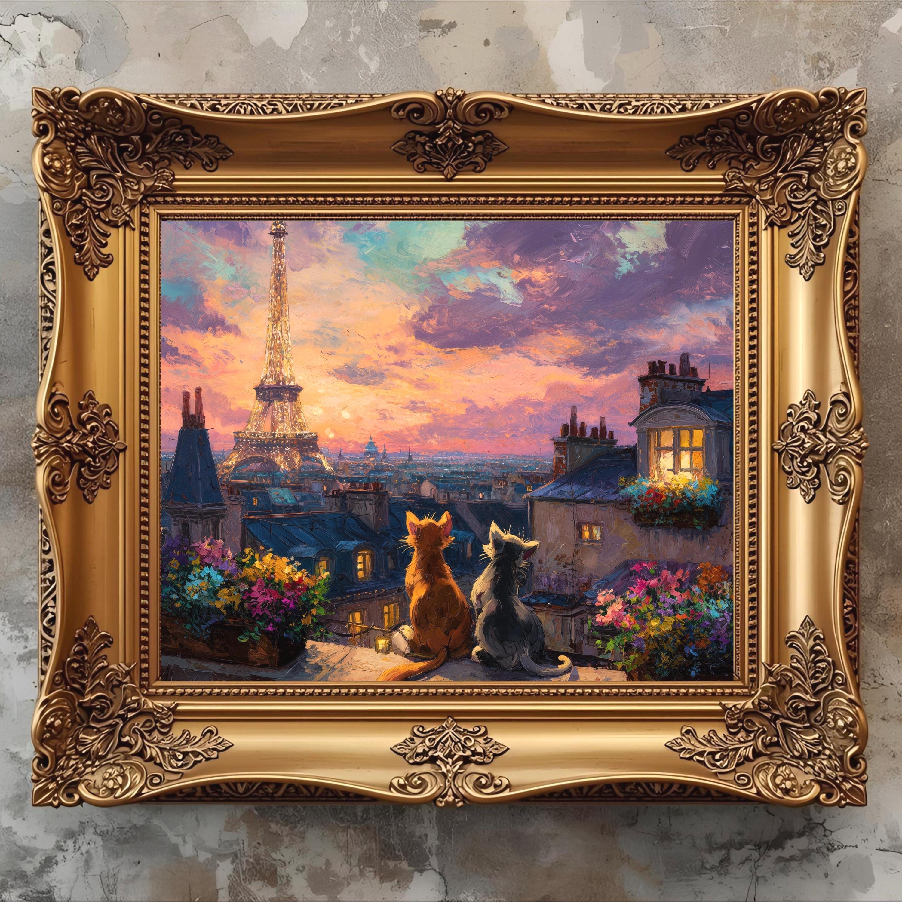 絵画 。壁掛け絵【神聖なヨーロッパの荘園でバラの花を楽しむ少女と