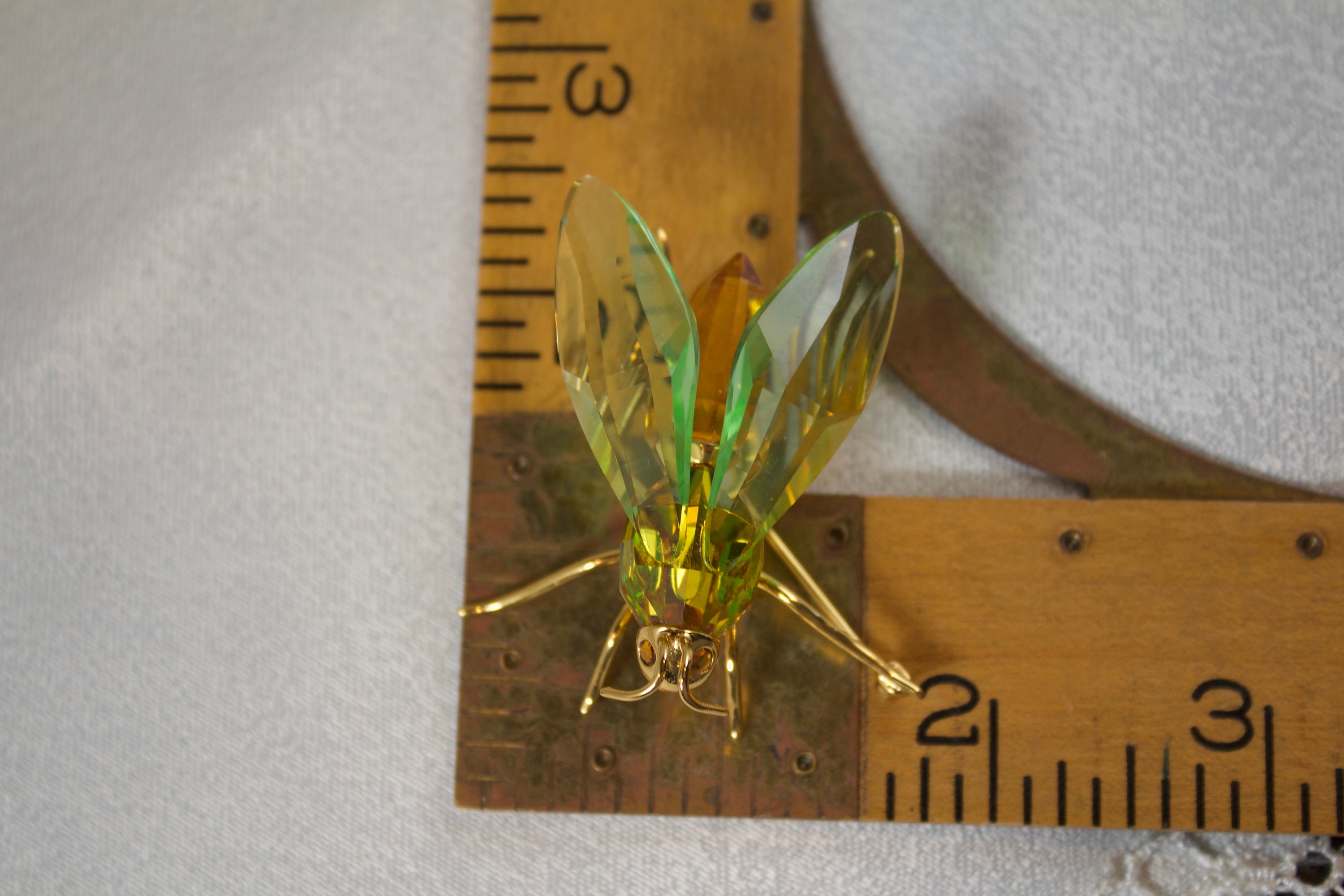 Rare Retired Daniel Swarovski Paradis Akima Topaz Crystal Fly