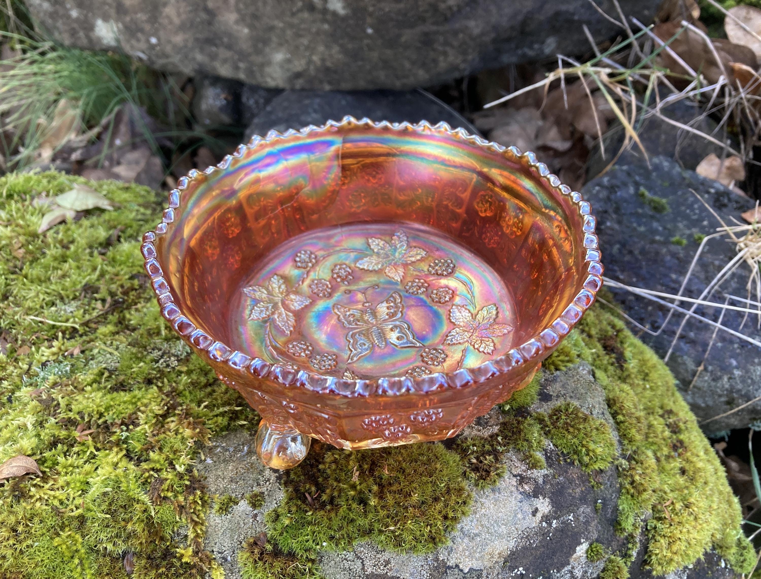 Fenton Butterfly Carnival Glass - Etsy