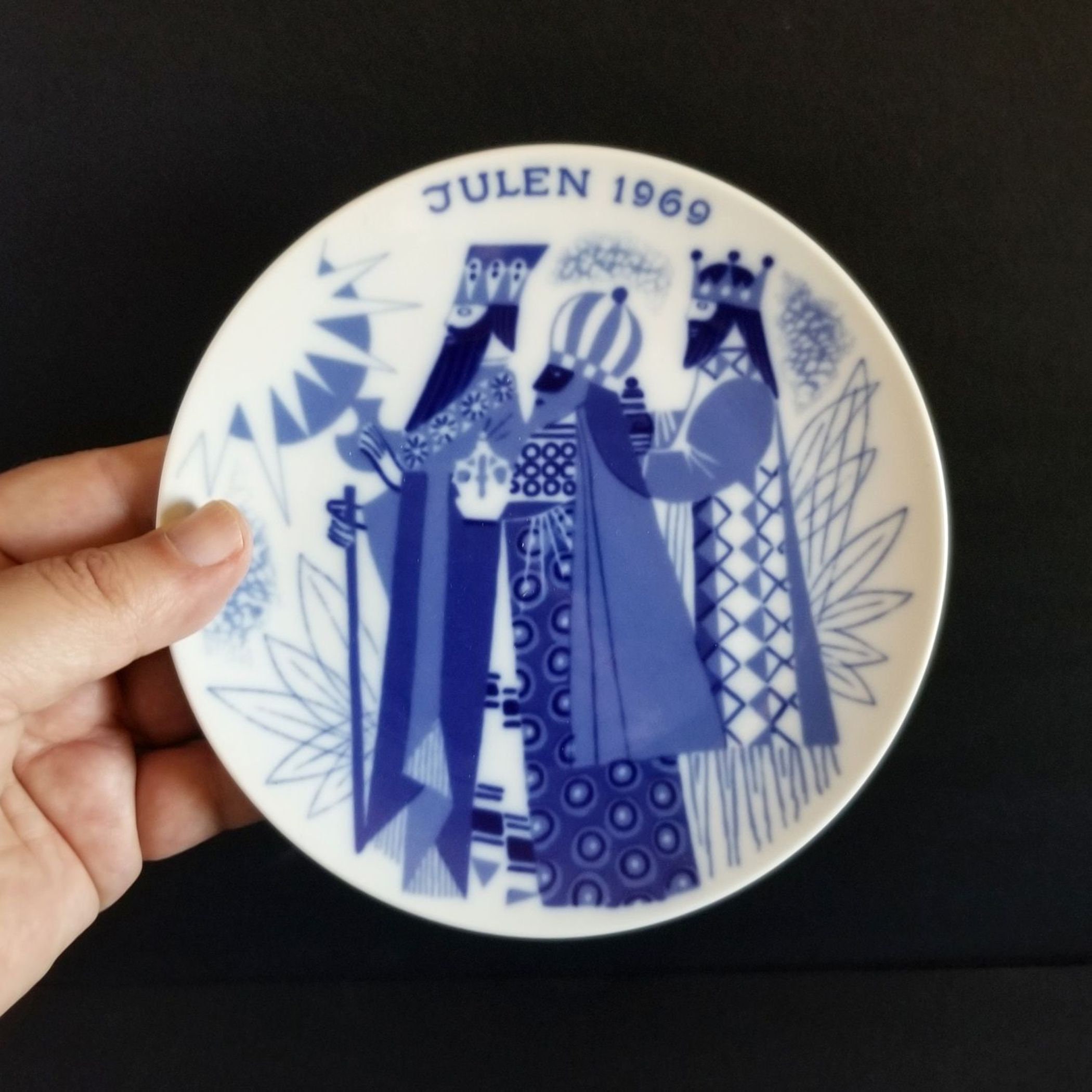 Norwegian Ceramic Christmas Plate - Three Wise Men - Julen 1969
