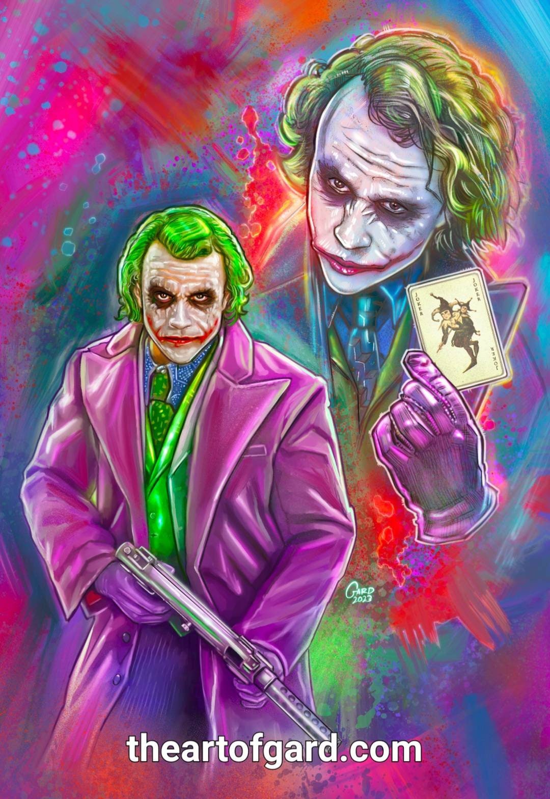 Heath Ledger's Joker 13X19 Art Print - Etsy 日本