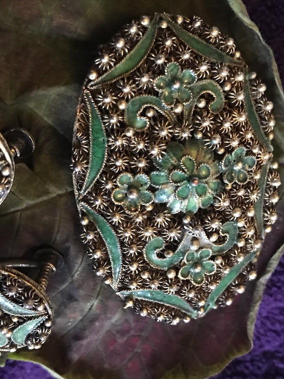 中国アンティークブローチ 中国アンティークブローチジュエリー 獅子