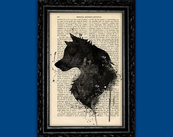 1929年 オオカミの版画 木版画 - オオカミの壁画 - 動物学版画