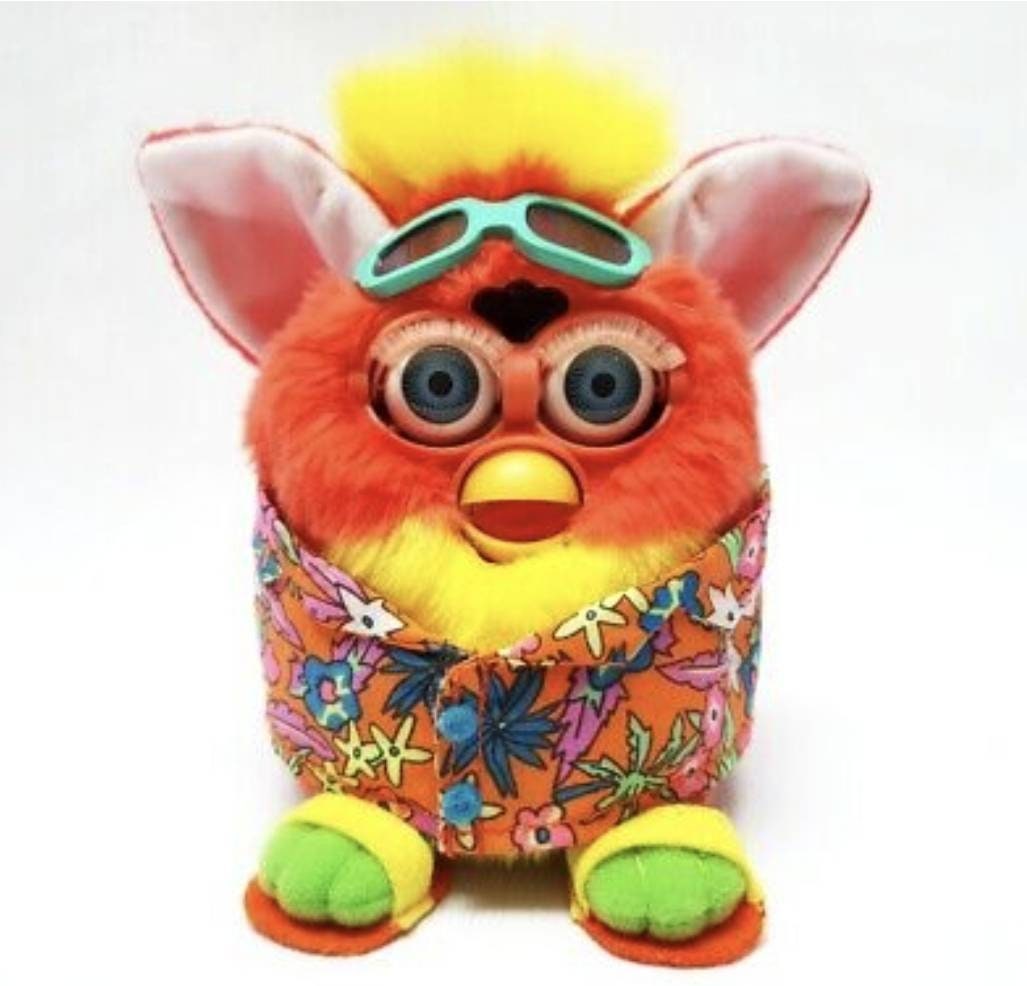 Tropical Furby 1999 Special Edition Model 70-897 Red & Yellow Fur