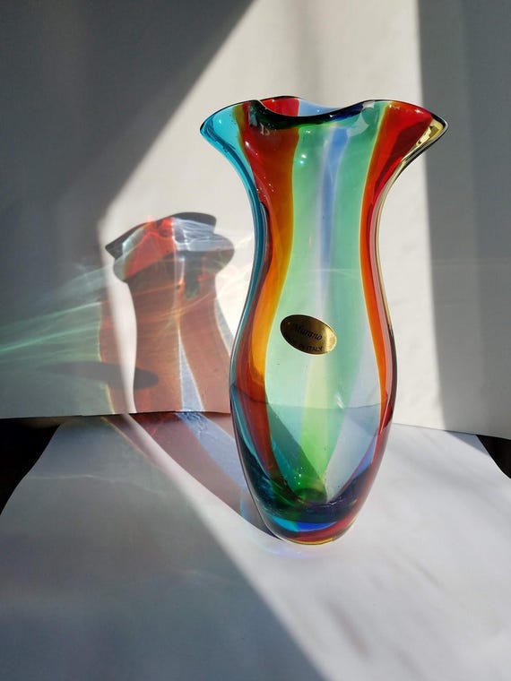 ○60s ヴェトレリア工房 ムラーノ風 大きい花瓶 高さ42cm 重さ1570g