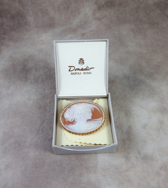 イタリア Donadio ドナディオ カメオ ブローチ ( ペンダントトップ )の
