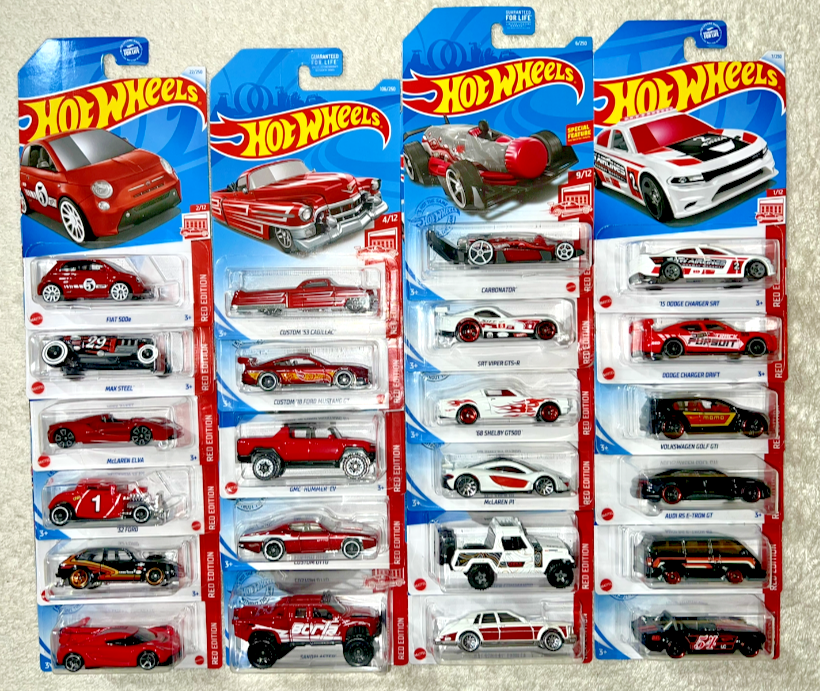 HOT WHEELS RED EDITION LOT OF 23 ALL DIFFERENT **NEW** | eBay