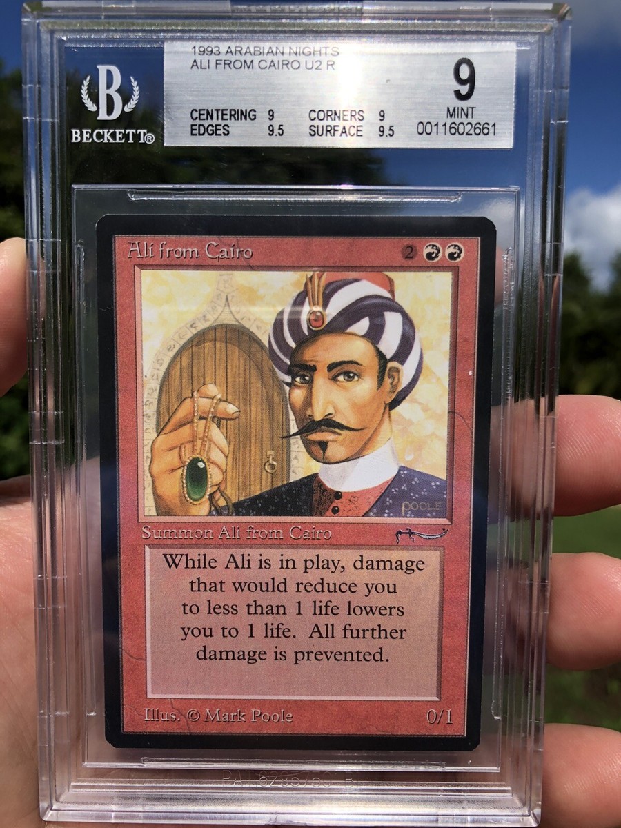 ALI FROM CAIRO, ARABIAN NIGHTS, 1993 MTG, RARE, BGS 9.0, GRADED