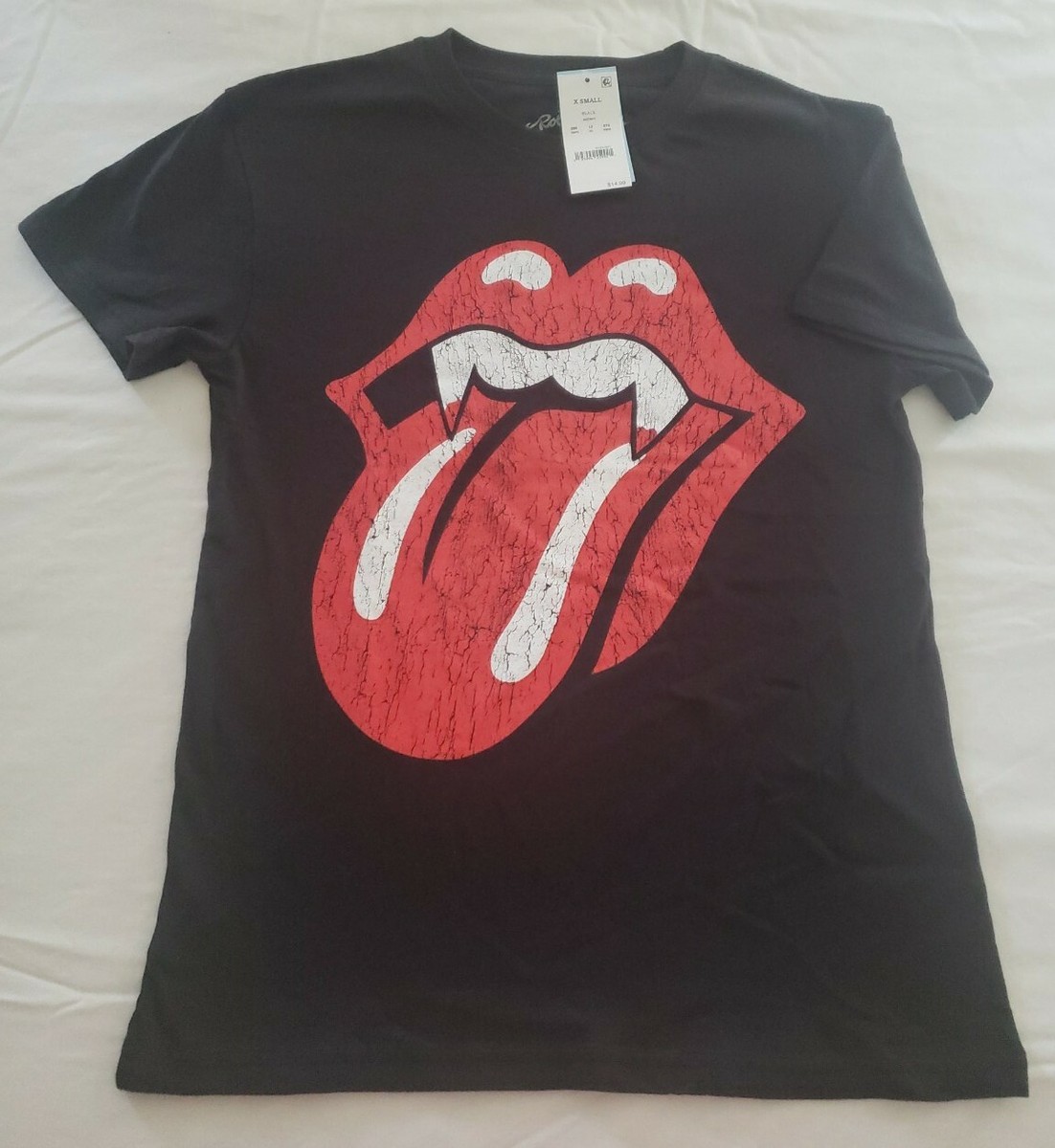 Rolling Stones Women's XS Short Sleeve Graphic T-Shirt Black