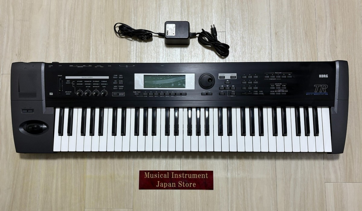 Korg TR61 61-Key Keyboard Synthesizer with Adapter Used from Japan
