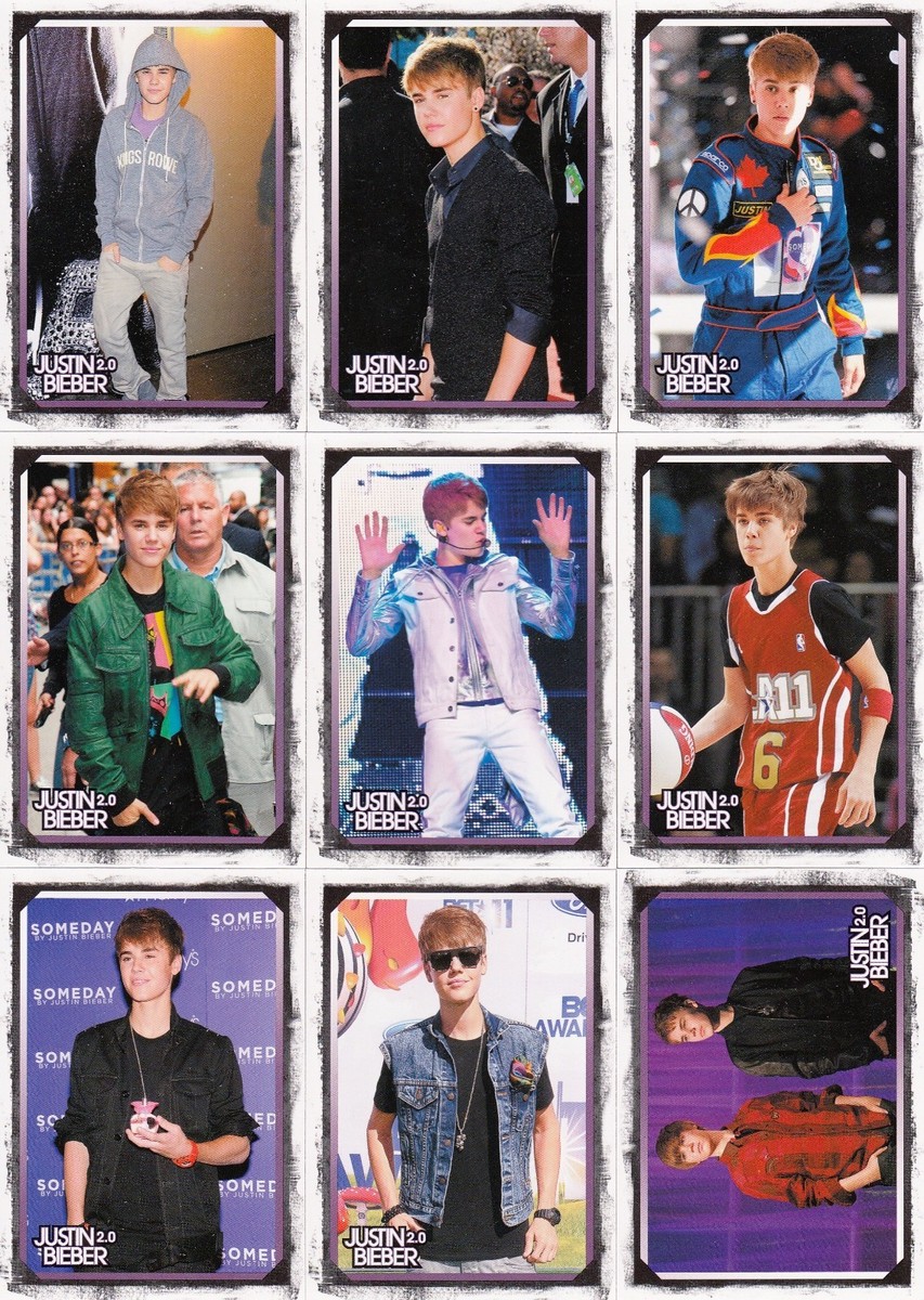 JUSTIN BIEBER 2.0 2011 PANINI COMPLETE BASE CARD SET OF 100 MU | eBay