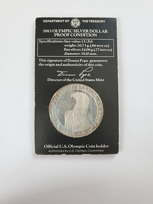 コレクション 1983 OLYMPIC DOLLAR .900 FINE SILVER 1983 Olympic