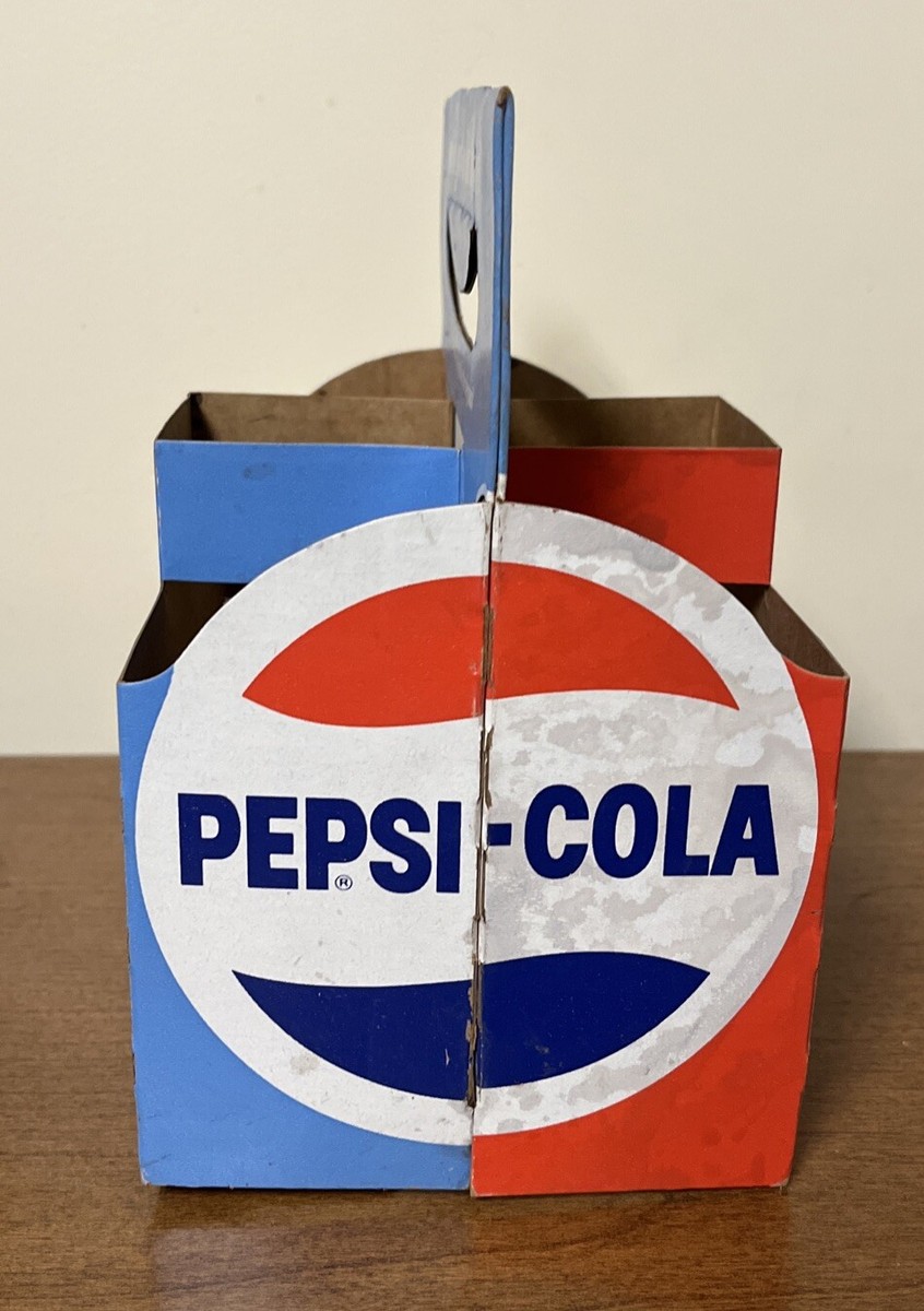 Vintage Advertising Pepsi Cardboard 6 Pack 10 Ounce Bottle Holder