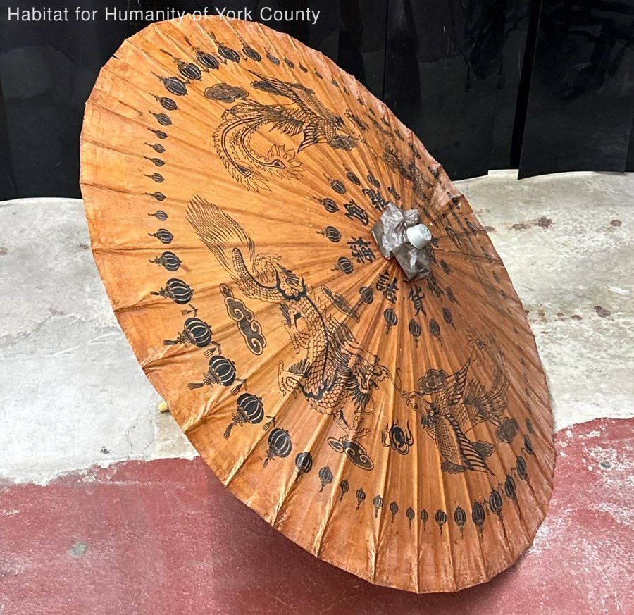 Vintage Japanese Bamboo Umbrella 