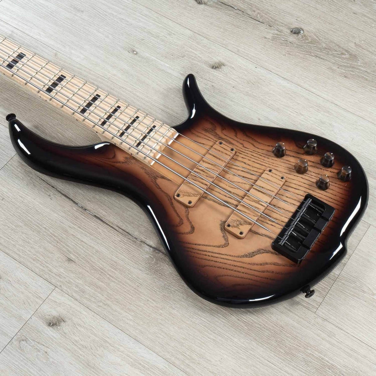 F-Bass BN5 5-String Bass, Maple Fretboard, Ash Body, Brown Burst