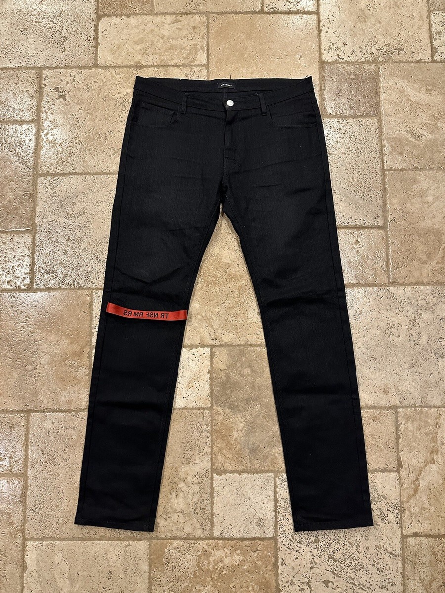 Raf Simmons SS19 Modello TR NSF RM RS Black Denim Red Stripe | eBay
