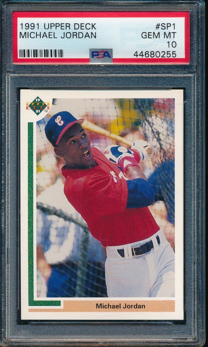 PSA 10 MICHAEL JORDAN 1991 UPPER DECK BASEBALL SP1 White Sox