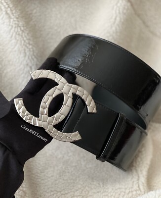 CHANEL ブラックレザー CCロゴベルト 【公式通販】