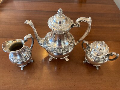 Rogers Bros Heritage 1847 COFFEE TEA SET Silverplate HERITAGE 9402