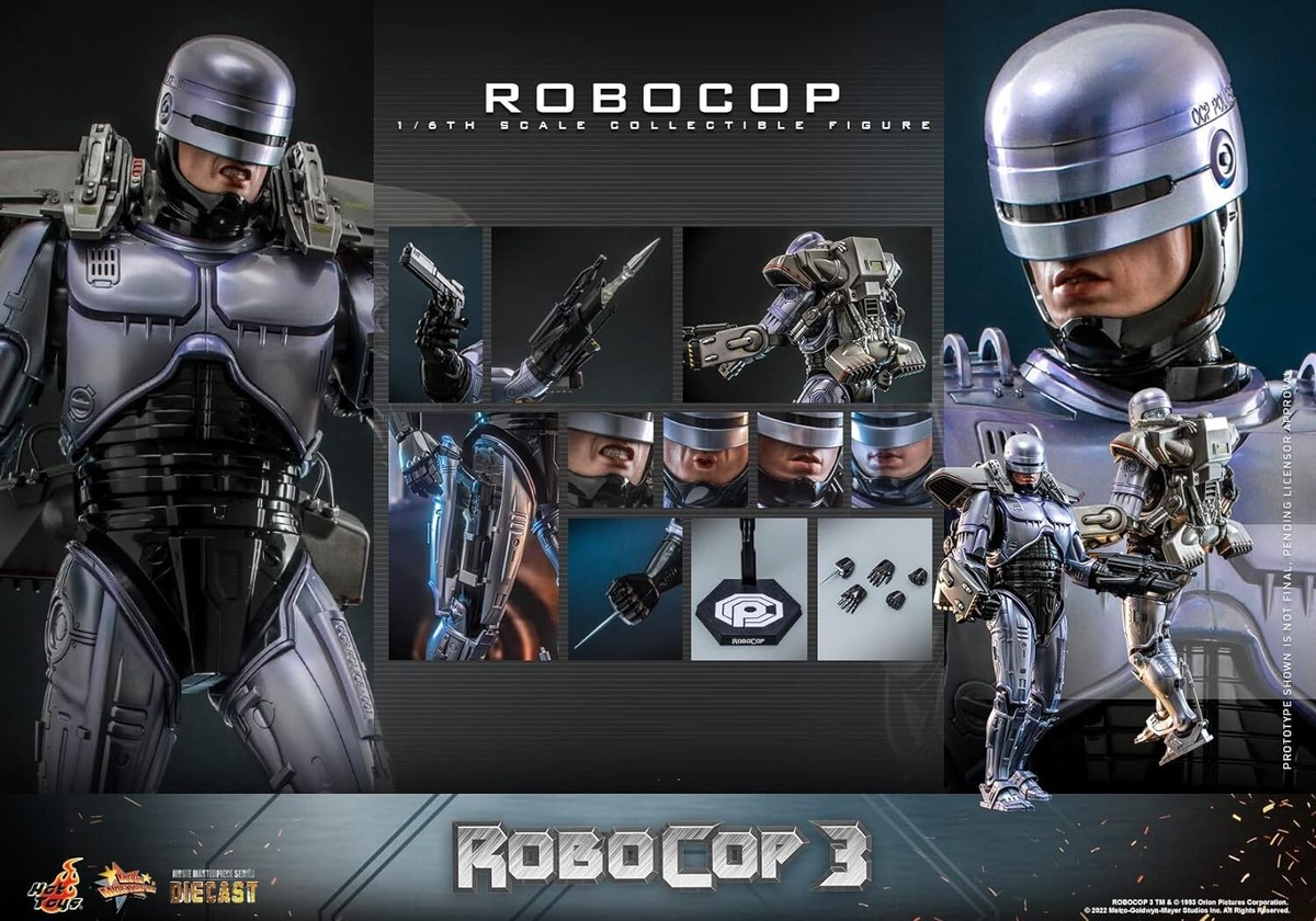 Hot Toys Movie Piece DIECAST ROBOCOP 3 Figure ROBOCOP 1/6 scale F