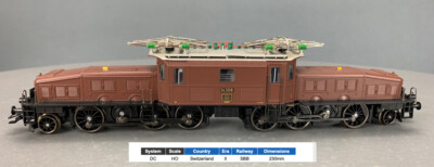 HO TRIX 22340 Electric 6/8 III Crocodile Freight Locomotive SBB DC