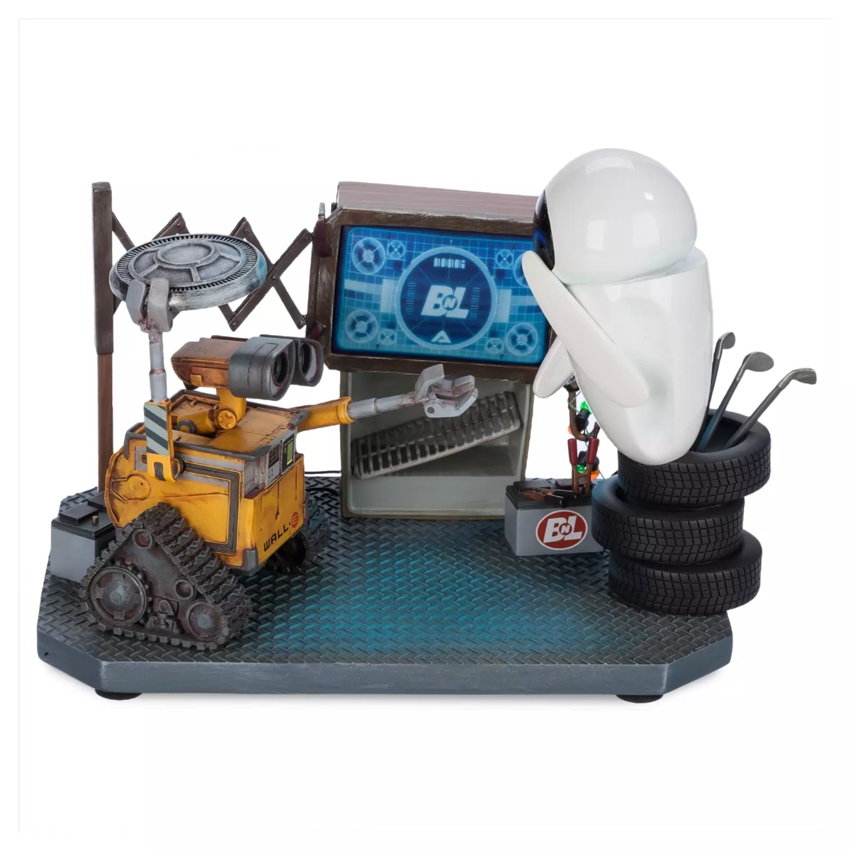 Pixar Wall-E & Eve Figure Light Up 15th Anniversary Disney Parks