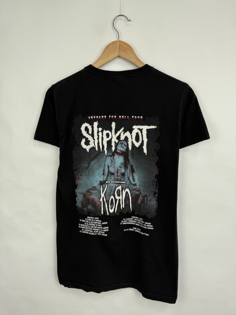 🇺🇸 Vintage Slipknot Korn Prepare For Hell Tour 2015 T-Shirt size