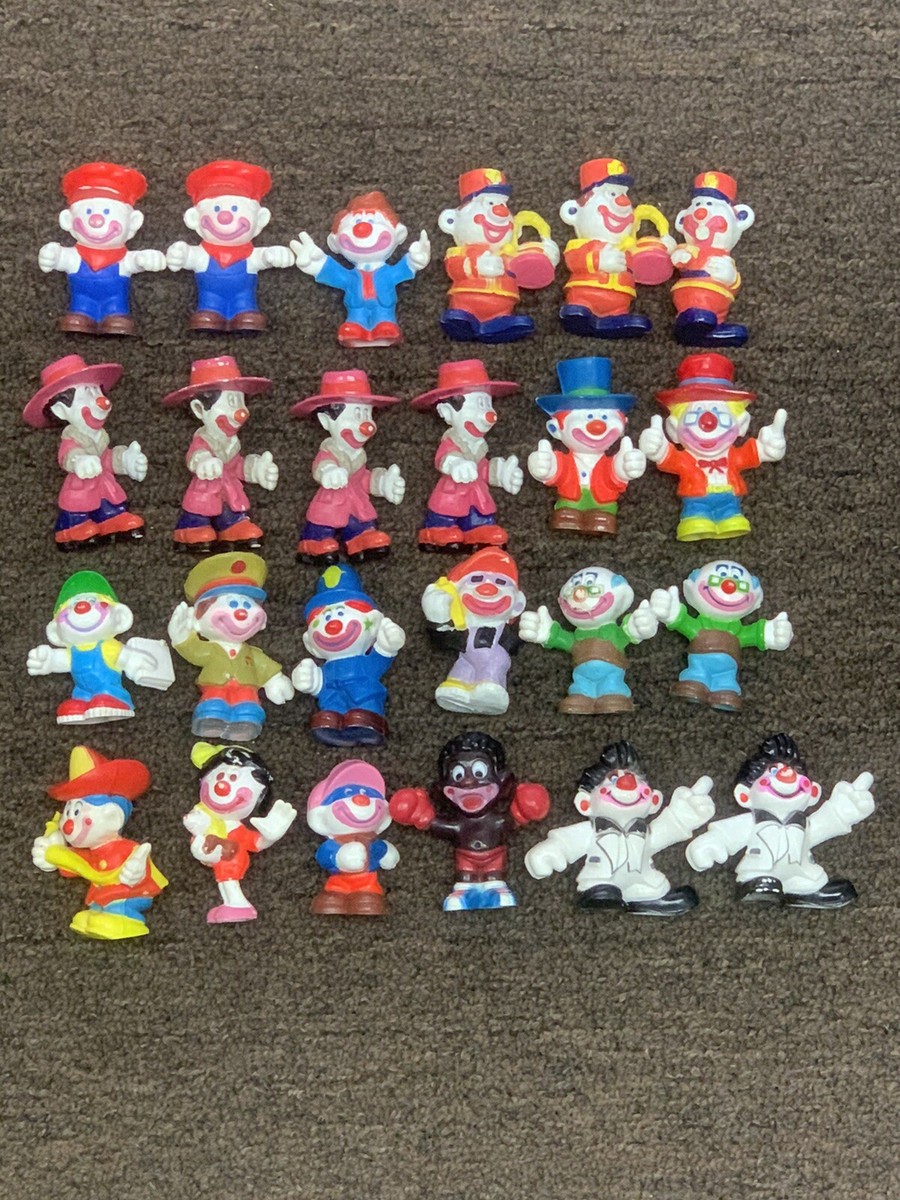Huge 23 Piece Lot of Vintage Mego Clown Around PVC Clown Figures