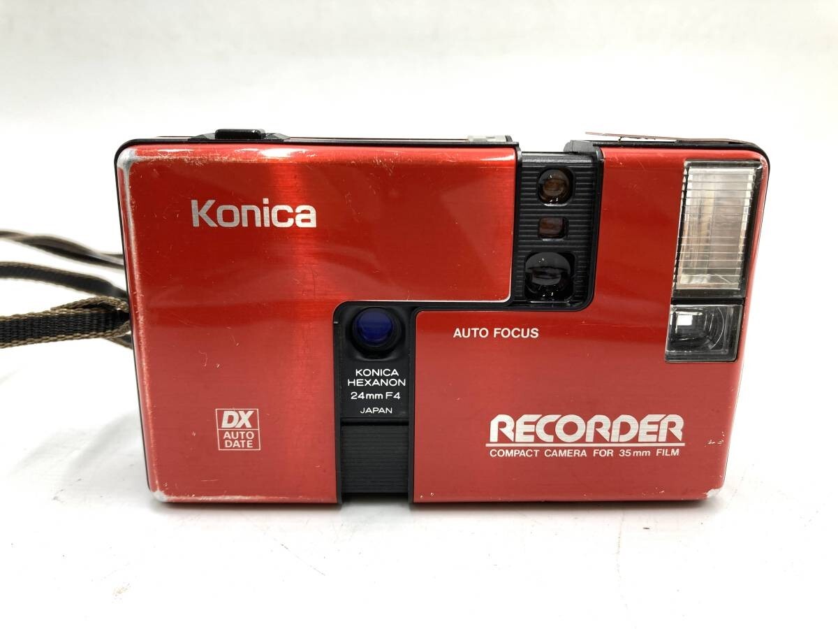 Konica Recorder Red Half Frame 35mm Point & Shoot Film Camera