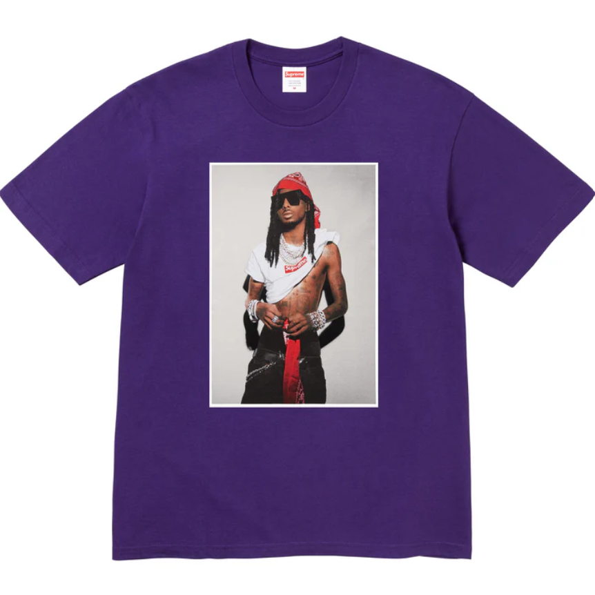 Supreme Playboi Carti Tee Purple Size XXL FW25 Confirmed Online