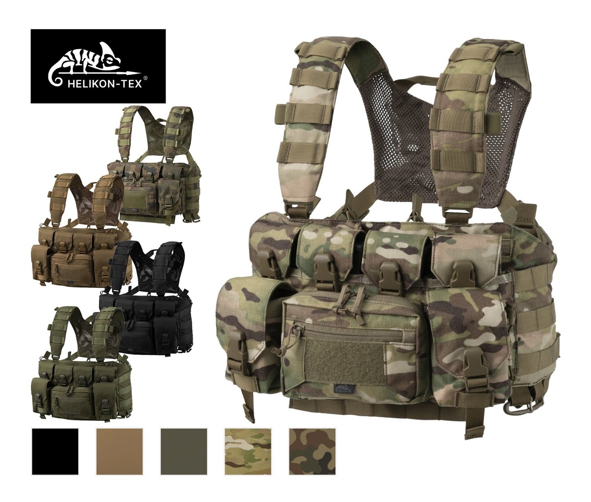 Helikon-tex GUARDIAN RECCE CHEST RIG Molle Cordura Vest Multicam