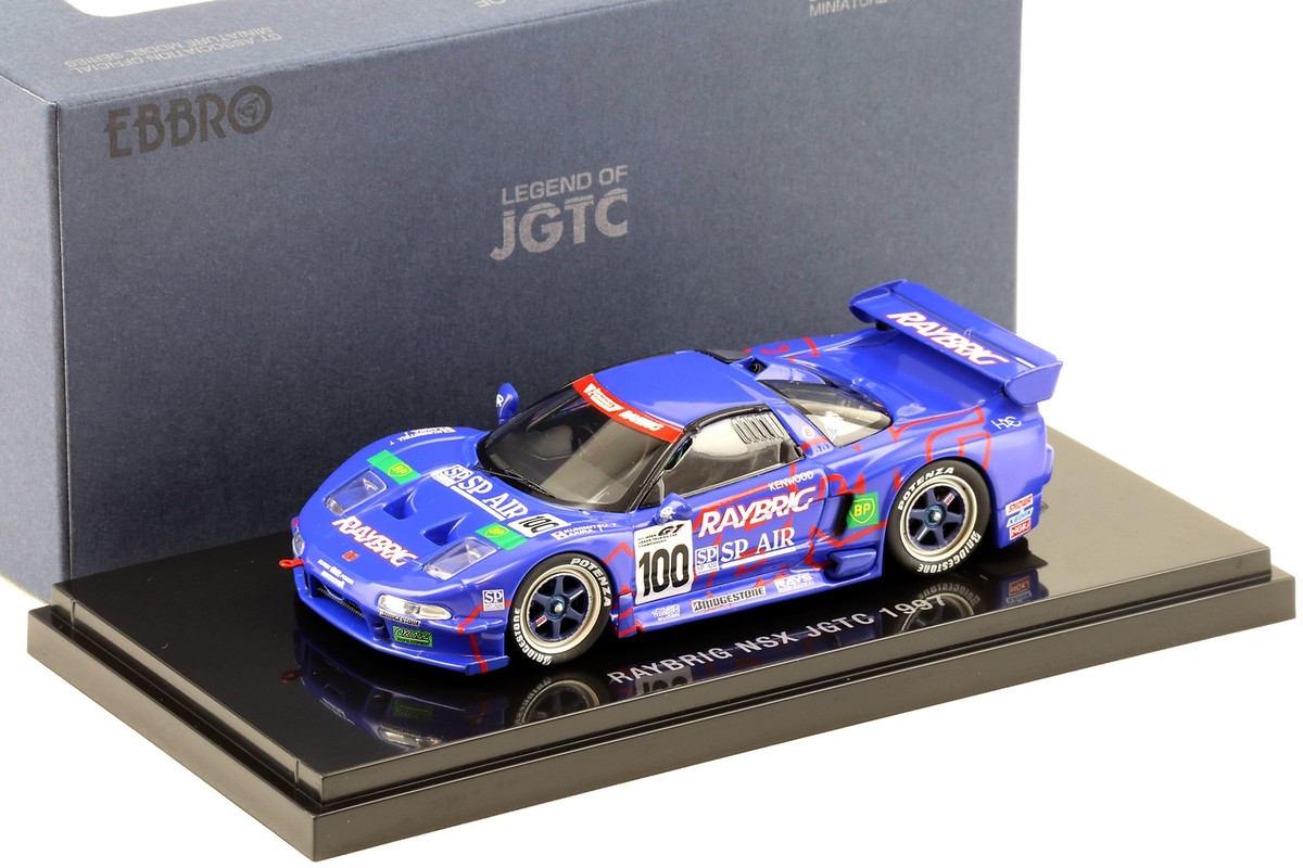 1:43 Ebbro Honda NSX RAYBRIG NSX #100 JGTC 1997 blue Kunimitsu