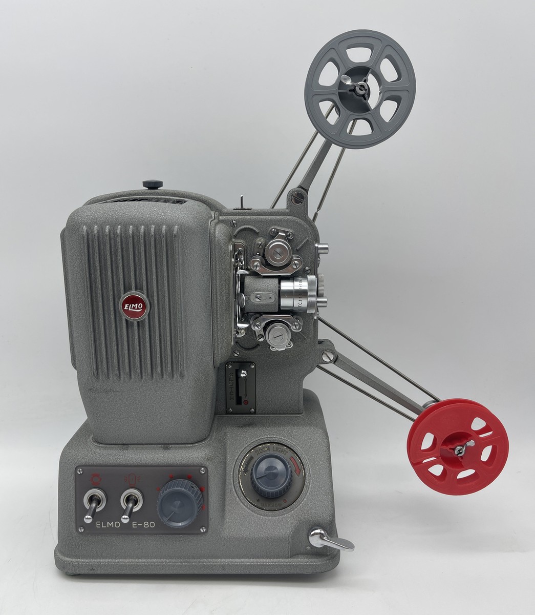 Elmo 8mm Silent Projector E-80 Vintage Rare 1950s Made In Japan W