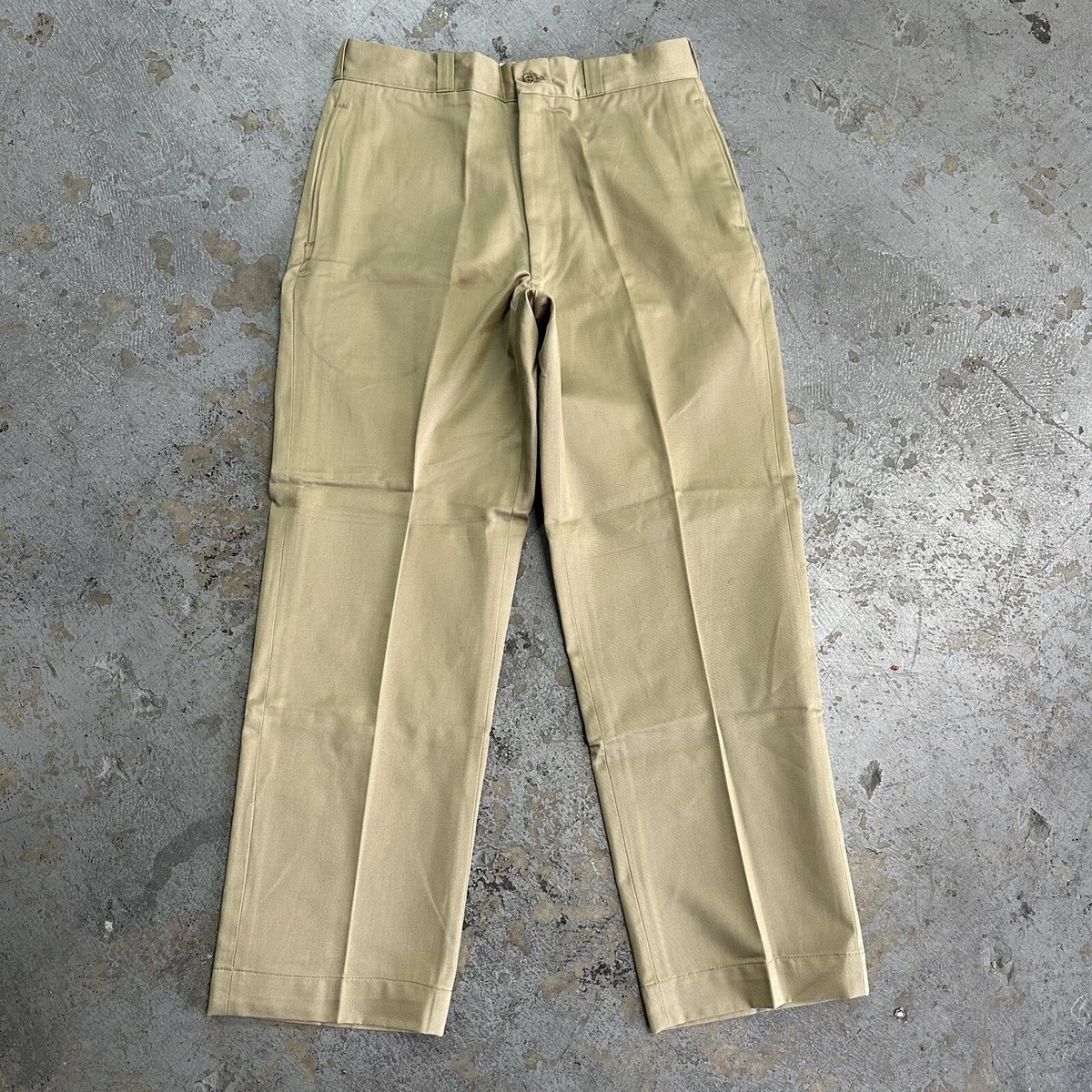 Vintage 60s US Army Military Khaki Chino Trouser Pants 32x29
