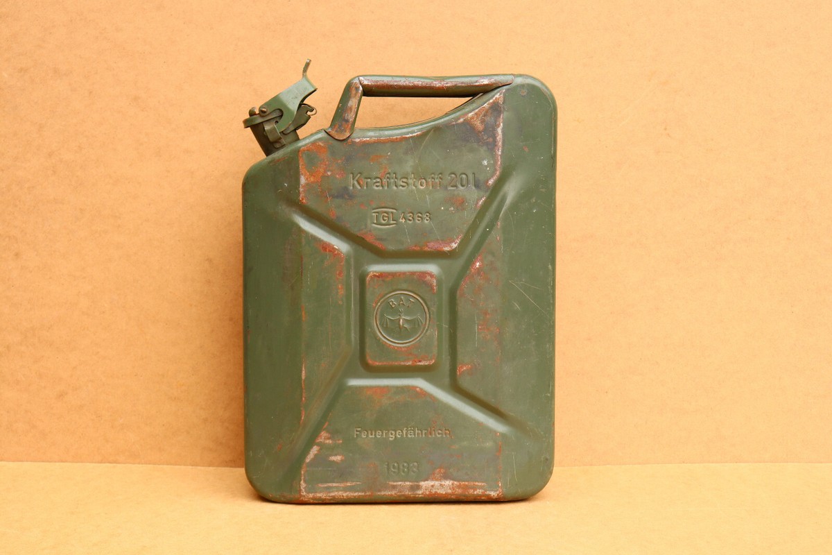 Old Vintage German Military Army Jerry Can Container TGL BAT 20L