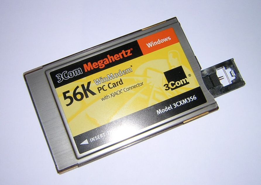 3Com Megahertz PCMCIA 56k Win Modem PC Card with XJACK 3CXM356 | eBay