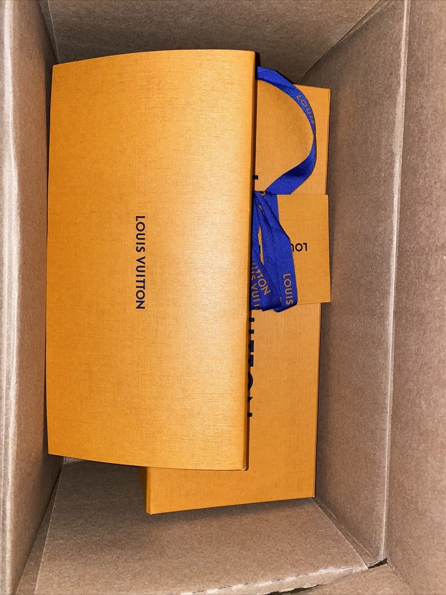 New Authentic Louis Vuitton Orange Magnetic Gift Box Card 9” 4” x